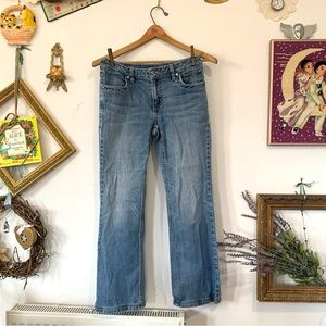 Harley Davidson Jeans Lightwash Pink Logo Women's Jeans Flare Bootcut Size 6P